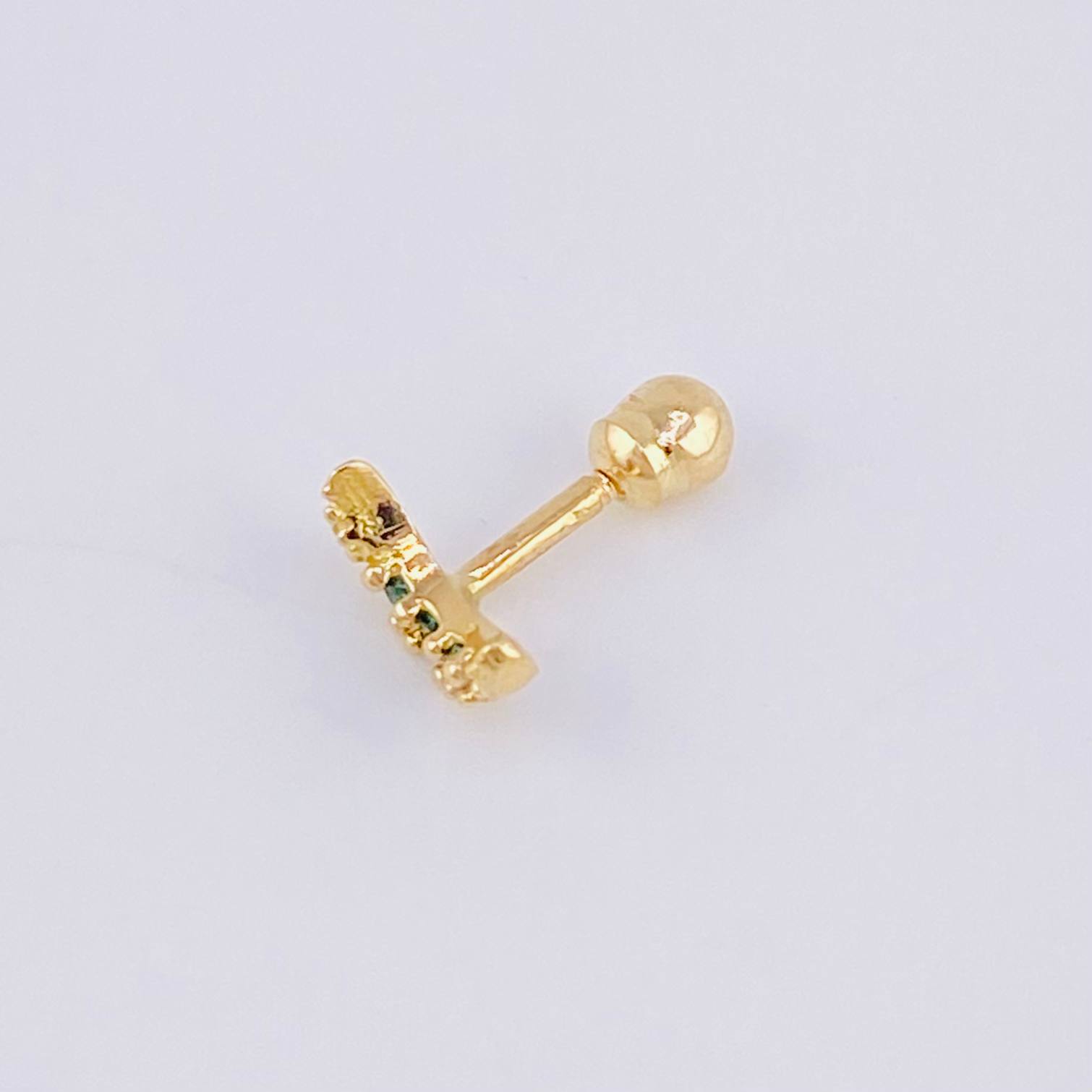 Half Moon Piercing 0.4 g / 1/2 in 18K Yellow Gold