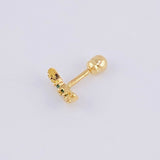 Half Moon Piercing 0.4 g / 1/2 in 18K Yellow Gold