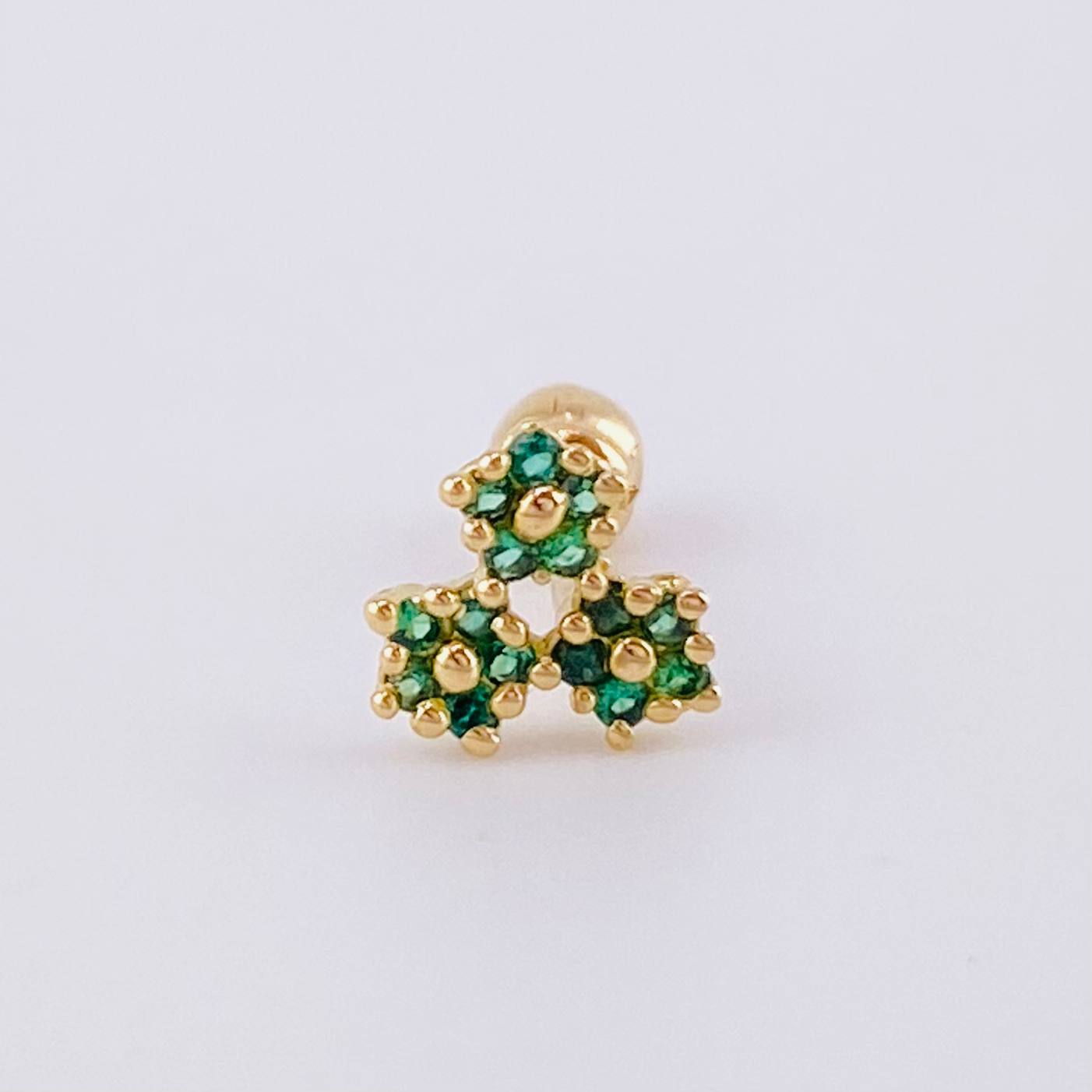 Piercing Trio De Estrellas 0.4 g / 1/2 in Oro Amarillo 18K
