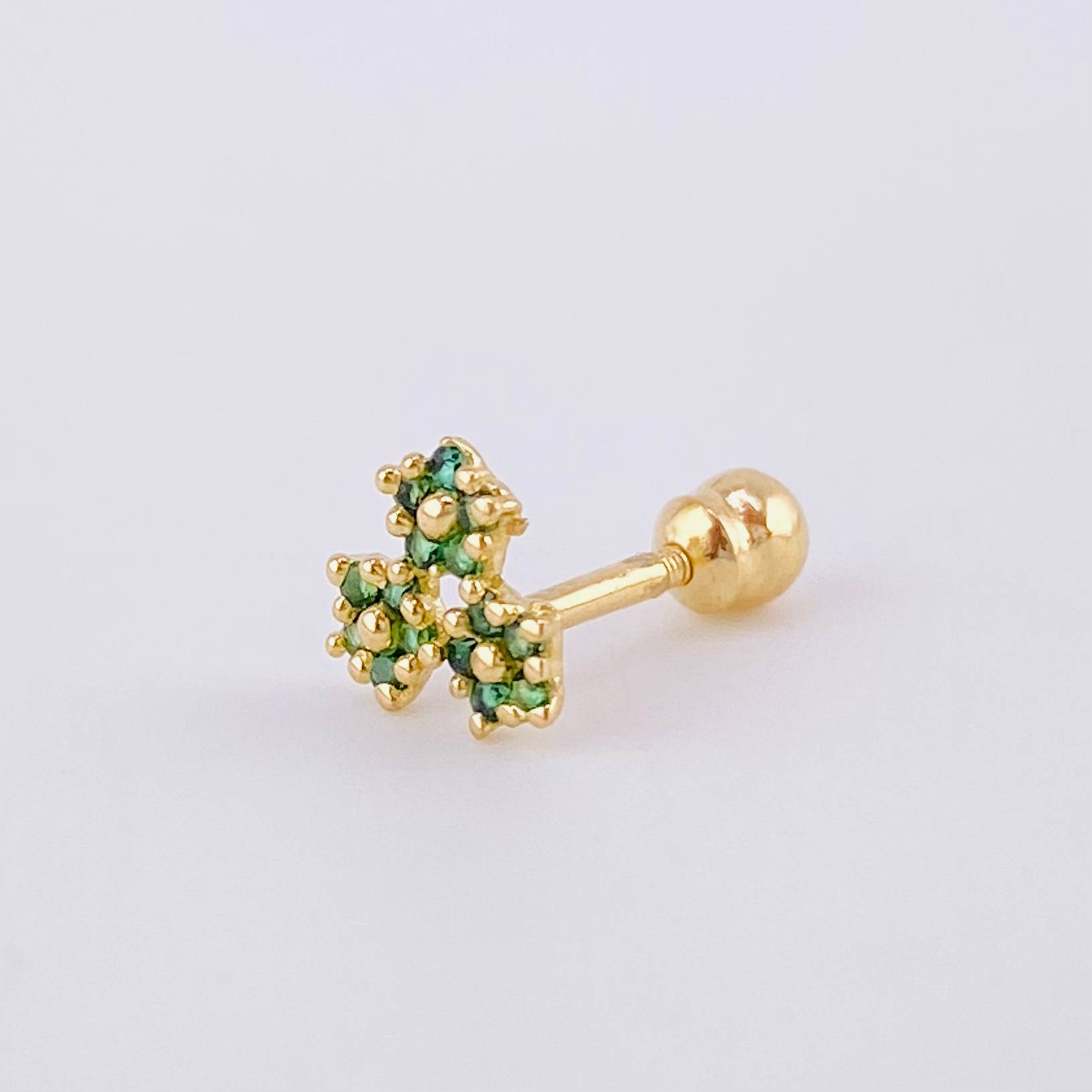 Piercing Trio De Estrellas 0.4 g / 1/2 in Oro Amarillo 18K