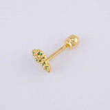 Piercing Trio De Estrellas 0.4 g / 1/2 in Oro Amarillo 18K
