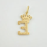 Dije Corona Letra E 1.75 g / 1 in Oro Amarillo 18K