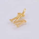 Dije Corona Letra M 2.5 g / 1 in Oro Amarillo 18K