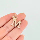 Dije Corona Letra M 2.45 g / 1 in Oro Amarillo 18K