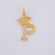 Dije Corona Letra P 1.8gr / 1 in / Oro Amarillo 18K *