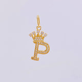 Dije Corona Letra P 1.8gr / 1 in / Oro Amarillo 18K *