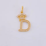 Dije Corona Letra D 1.8g / 1 in Oro Amarillo 18K
