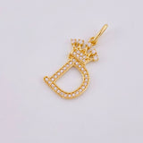 Dije Corona Letra D 1.7g / 1 in Oro Amarillo 18K