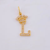 Dije Corona Letra L 1.5g / 1 in Oro Amarillo 18K