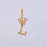Dije Corona Letra L 1.5 g / 1 in Oro Amarillo 18K