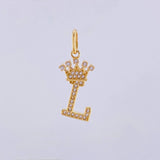 Dije Corona Letra L 1.5g / 1 in Oro Amarillo 18K
