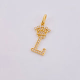 Dije Corona Letra L 1.55 g / 1 in Oro Amarillo 18K