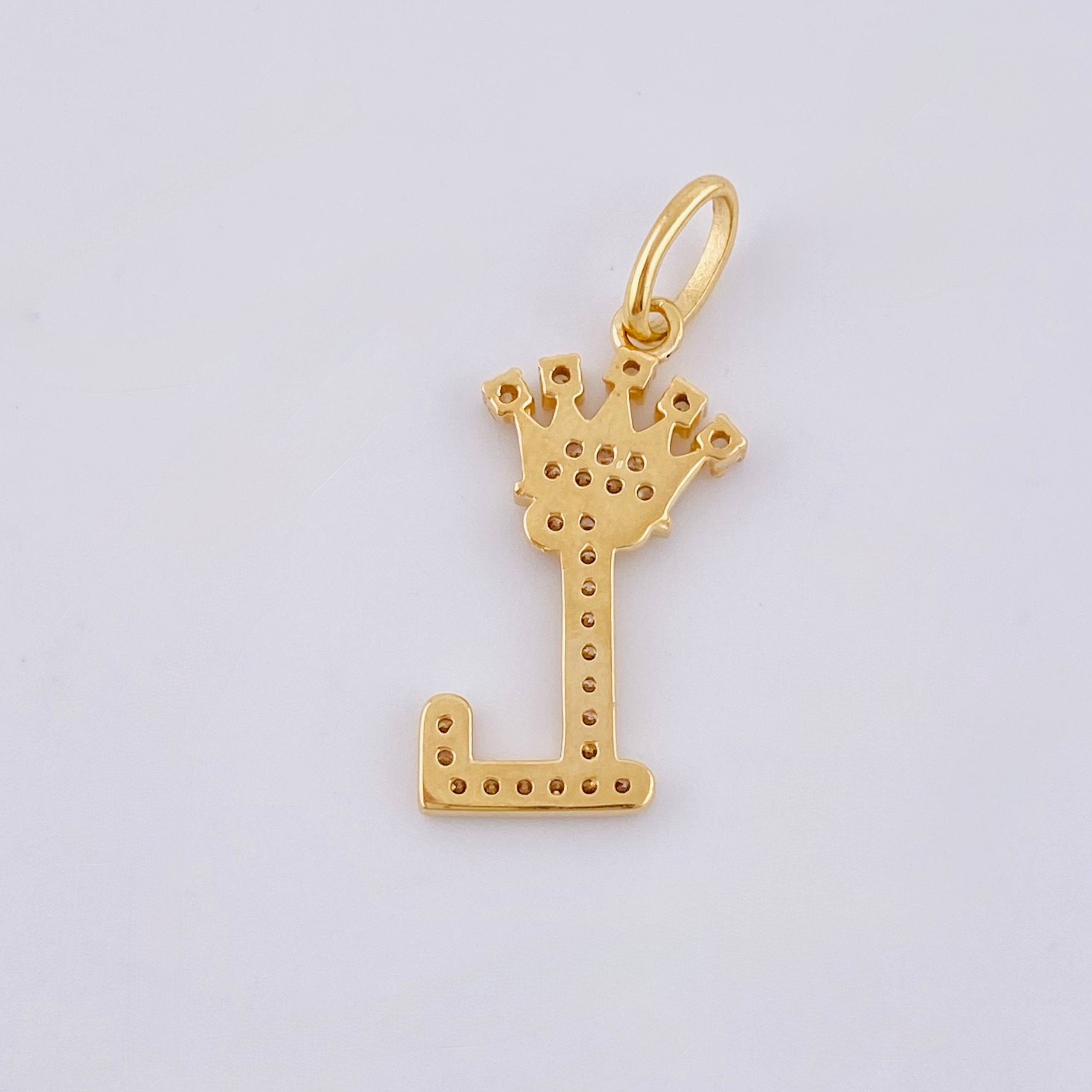 Dije Corona Letra L 1.5 g / 1 in Oro Amarillo 18K