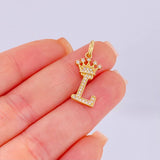 Dije Corona Letra L 1.5 g / 1 in Oro Amarillo 18K