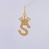 Dije Corona Letra S 1.6g / 1 in Oro Amarillo 18K