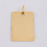 Rectangular Plate Pendant 1.55gr / 1 in / Yellow Gold 18K ©