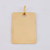 Rectangular Plate Pendant 1.6gr / 1 in / Yellow Gold 18K ©