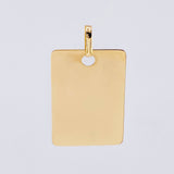 Rectangular Plate Pendant 1.65gr / 1 1/4 in / 27*20mm Yellow Gold 18K