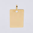 Rectangular Plate Pendant 1.55gr / 1 in / Yellow Gold 18K ©