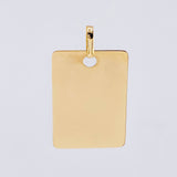 Rectangular Plate Pendant 1.55gr / 1 in / Yellow Gold 18K ©