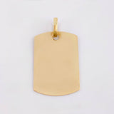 Oval Rectangular Plate Pendant 1.5gr / 1 1/4 in / 26*18mm 18K Yellow Gold *