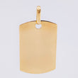 Oval Rectangular Plate Pendant 1.5gr / 1 in / Yellow Gold 18K ©