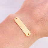Charm Octagonal Rectangular Plate 0.8gr / 1 1/4 in / Yellow Gold 18K