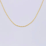 Cadena Espirar Bordeada 2.9gr / 19 3/4 in / 1.5mm Oro Amarillo +3 18K *