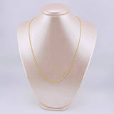 Cadena Espirar Bordeada 2.9gr / 19 3/4 in / 1.5mm Oro Amarillo +3 18K *