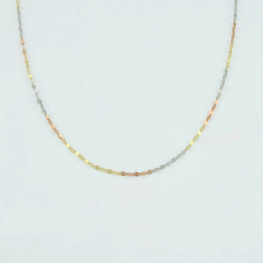 Cadena Flor Espejo 0.75 g / 19 3/4 in / 0.3 mm Tres Oros 18K