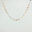 Mirror Flower Chain 0.8 g / 19 3/4 in / 1.1 mm Three Golds 18K