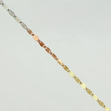 Mirror Flower Chain 0.75 g / 19 3/4 in / 0.3 mm Three Golds 18K
