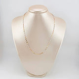 Mirror Flower Chain 0.75 g / 19 3/4 in / 0.3 mm Three Golds 18K