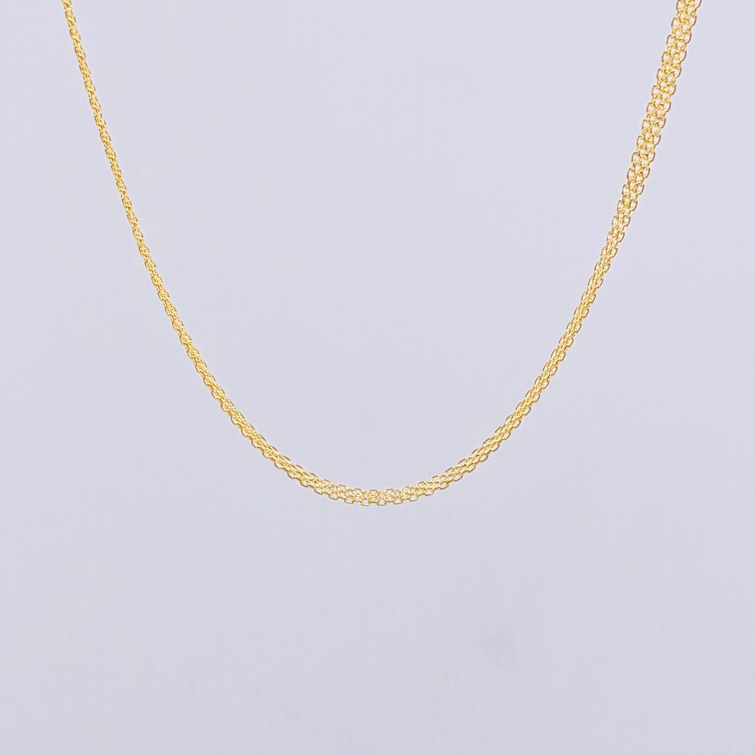 Cadena China 5.15gr / 17 3/4 in / 3.1mm Oro Amarillo +1 18K ©