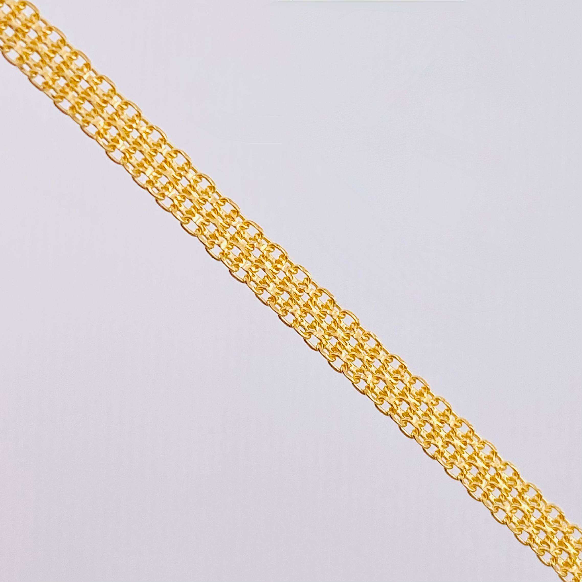 Cadena China 5.15gr / 17 3/4 in / 3.1mm Oro Amarillo +1 18K