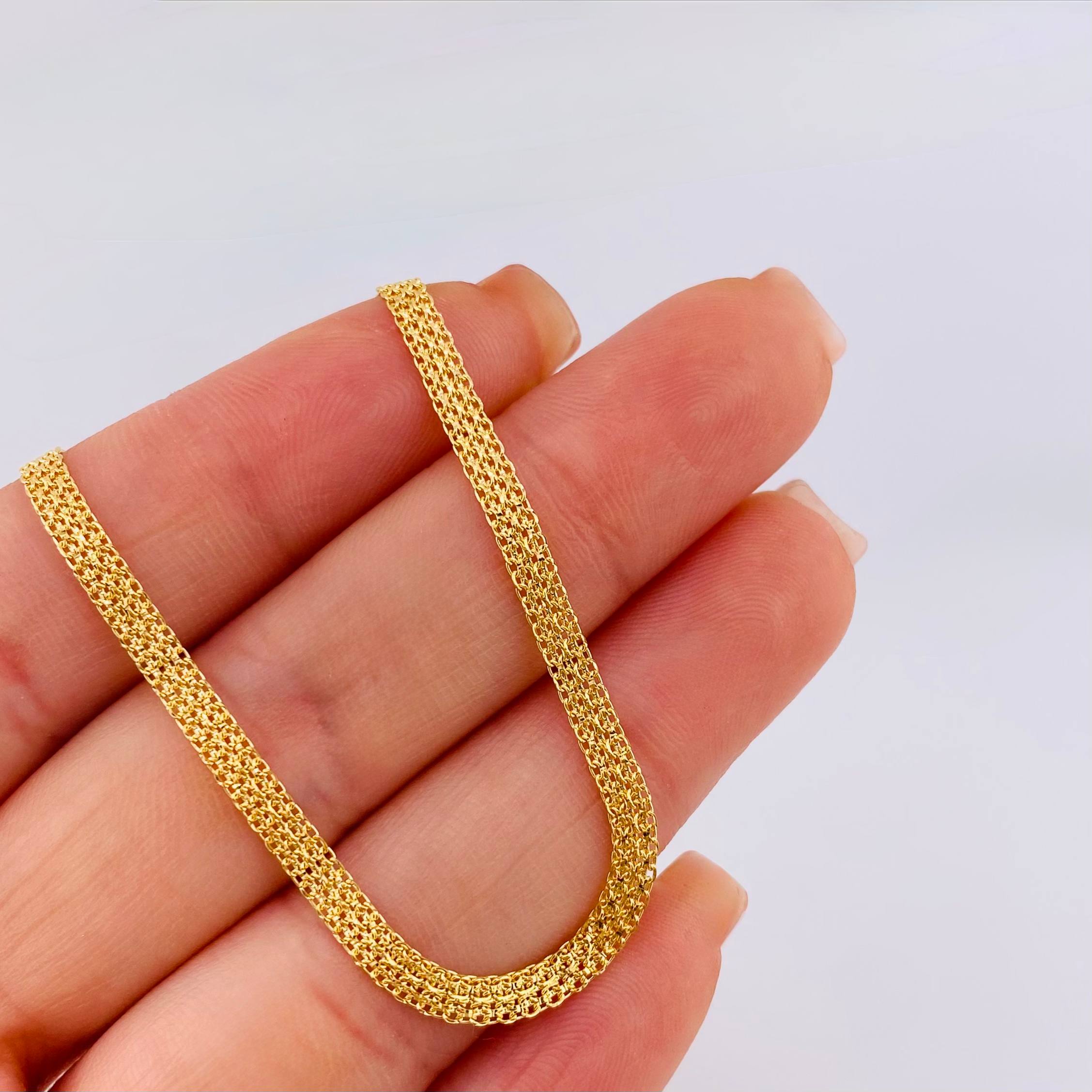 Cadena China 5.15gr / 17 3/4 in / 3.1mm Oro Amarillo +1 18K *