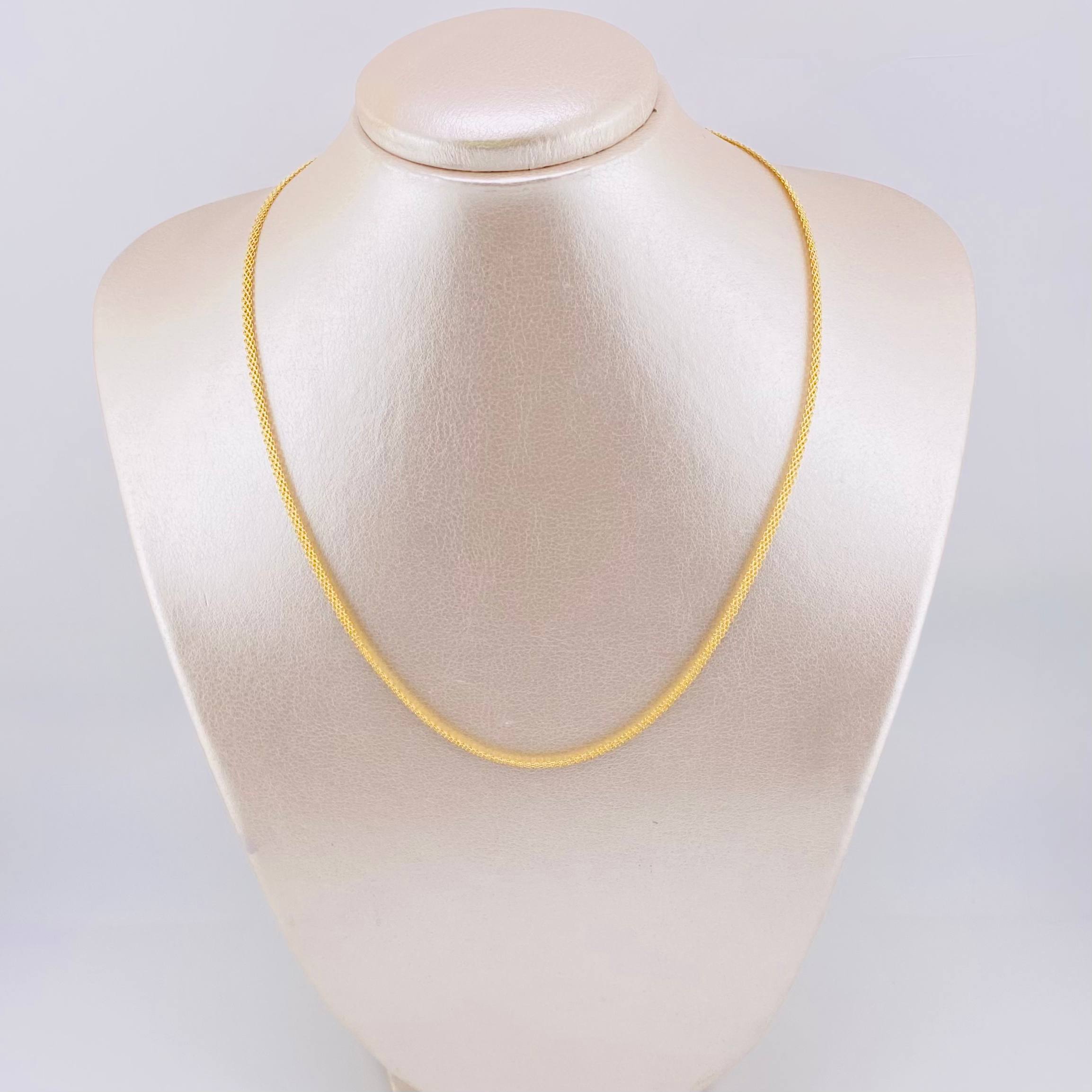 Cadena China 5.15gr / 17 3/4 in / 3.1mm Oro Amarillo +1 18K ©