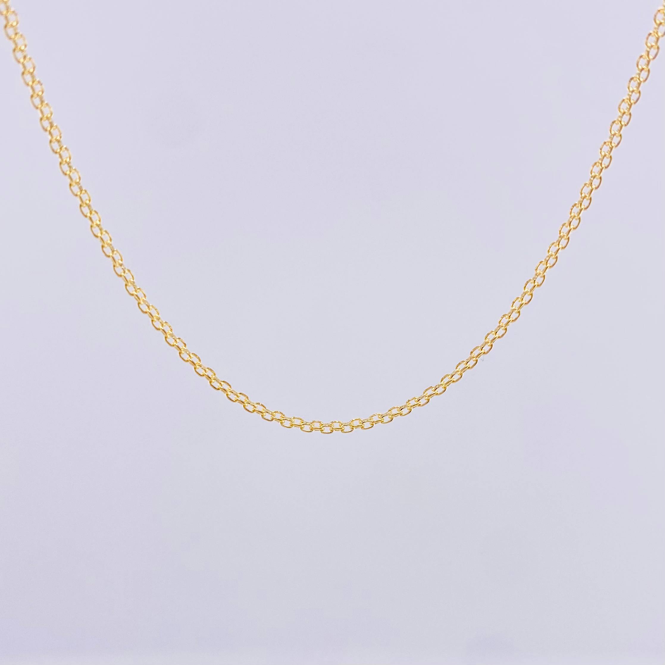 Cadena China 2.5gr / 17 3/4 in / 1.5mm Oro Amarillo +1 18K