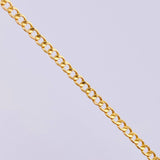 Cadena Cubana 3.3gr / 23 1/2 in / 2.6mm Oro Amarillo +1 18K *
