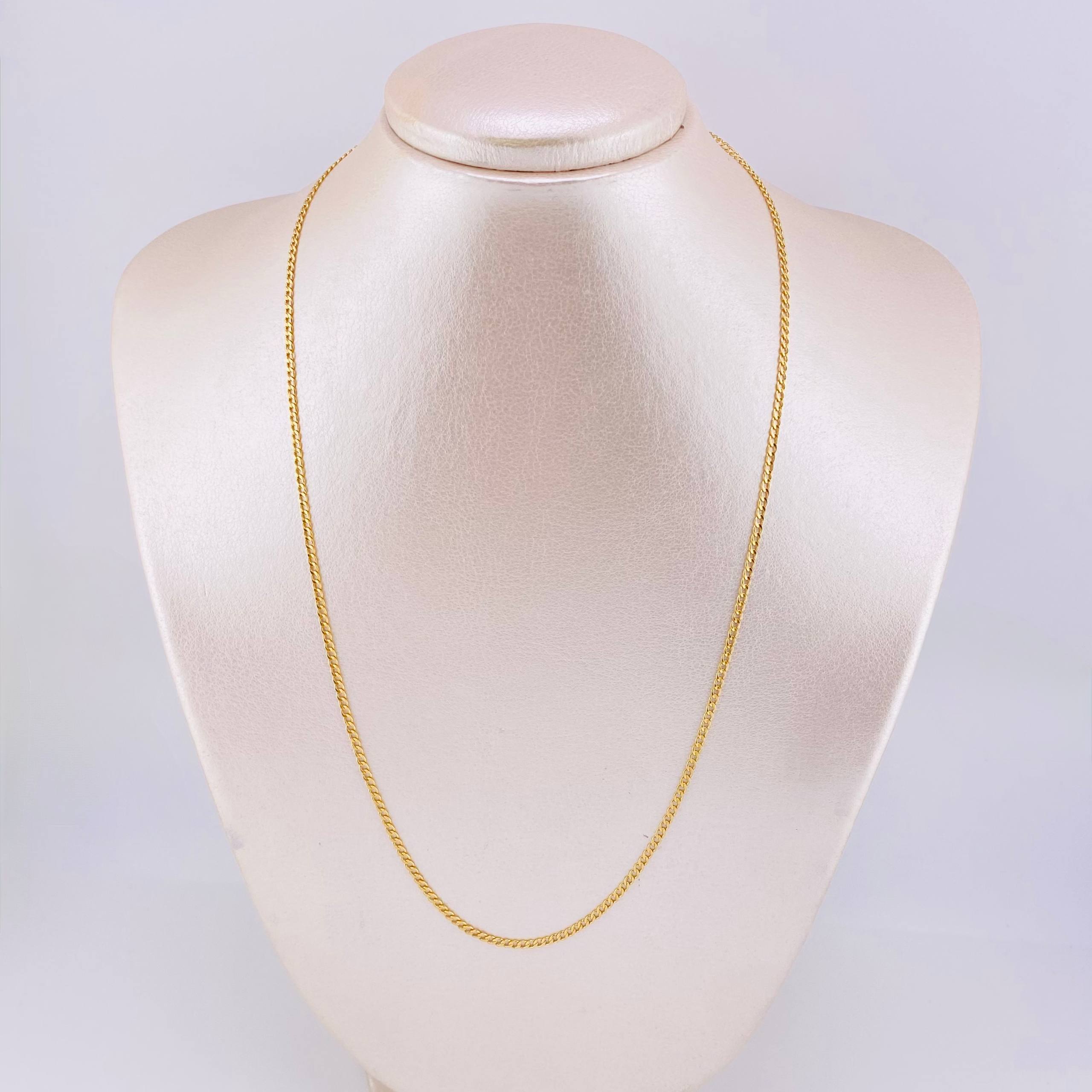 Cadena Mini Cubana 1.65g / 51cm / 1.75mm Oro Amarillo 18K
