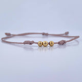 Pulsera Nude Bolas 3mm 3 Und Lisas Oro Amarillo 18K (A.C)