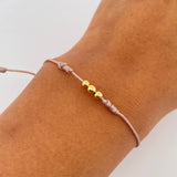 Pulsera Nude Bolas 3mm 3 Und Lisas Oro Amarillo 18K (A.C)