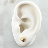 Stud Earrings Heart 0.55gr / 6mm Yellow Gold 18K *