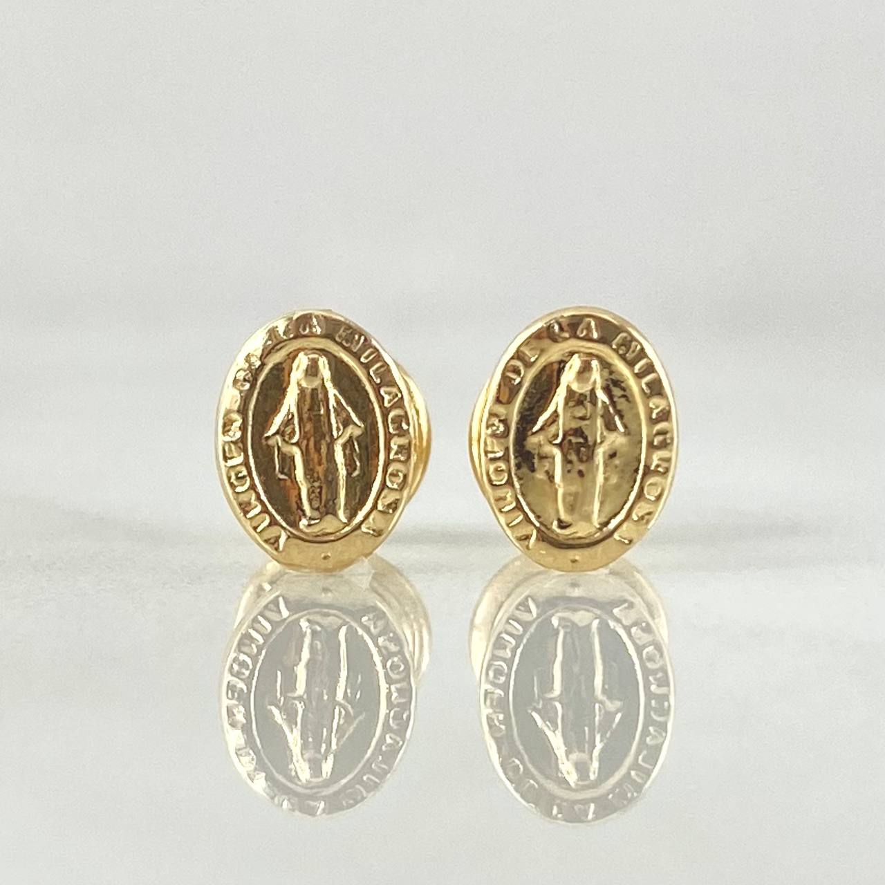 Stud Earrings Virgin Milagrosa 0.7gr / 18K Gold