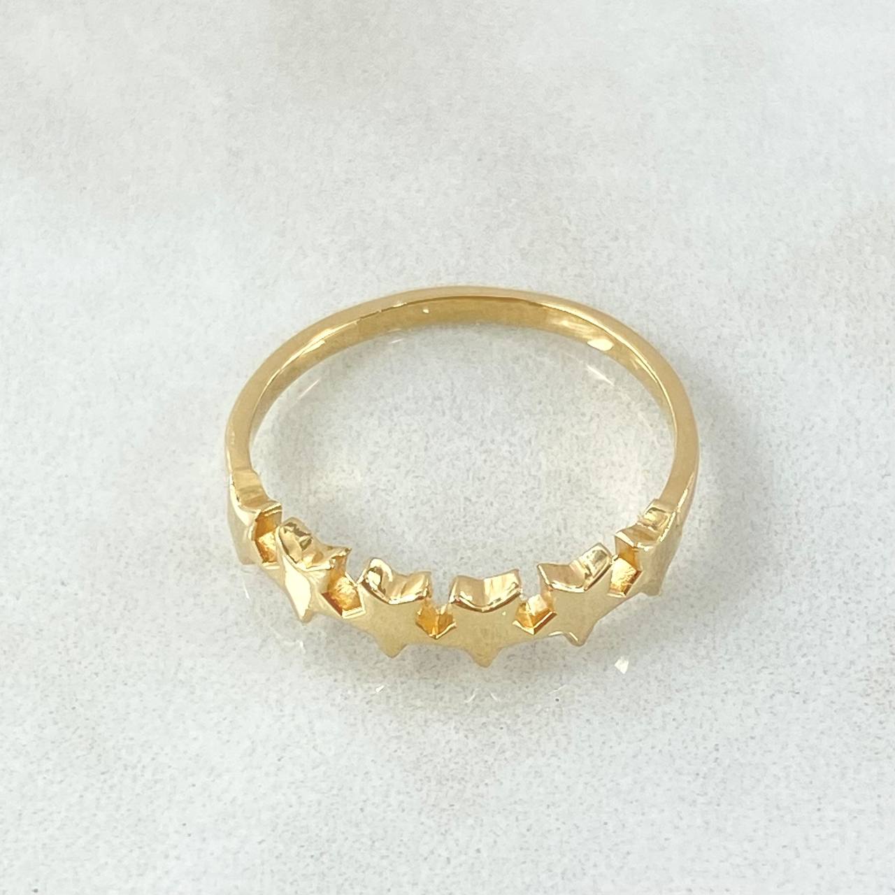 Star Ring 2.05gr / Size 7 3/4 / 18K Yellow Gold *