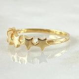 Star Ring 2.05gr / Size 7 3/4 / 18K Yellow Gold *