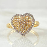 Anillo Corazon Tupido 2.65gr / T5 1/2 / Oro Amarillo 18K *