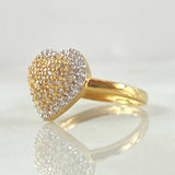 Anillo Corazon Tupido 2.65gr / T5 1/2 / Oro Amarillo 18K *