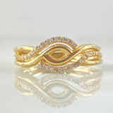 Anillo Ojo Curvas Infinitas 2.8gr / T7 1/2 / Oro Amarillo 18K *