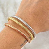 Pulso Trio Aros Reticulados 4.4gr / 14cm-16cm / 4mm Tres Oros +4 18K ©